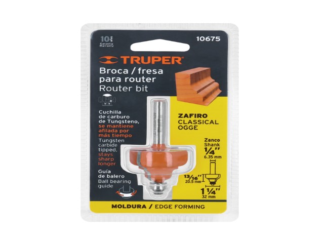 BROCA PARA ROUTER, ZAFIRO, 1-1/4', CON BALERO, TRUPER 10675 - Image 2