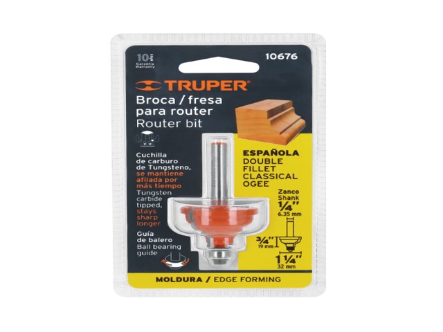 BROCA PARA ROUTER, ESPAÑOLA, 1-1/4', CON BALERO, TRUPER 10676 - Image 2