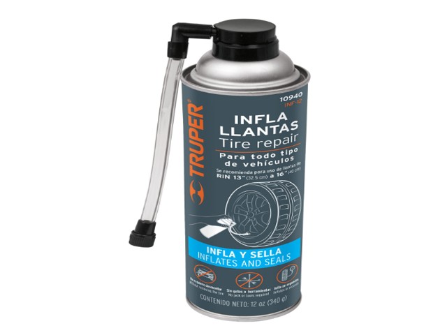 INFLALLANTAS CON SELLADOR, 12 OZ (340 G), TRUPER    10940