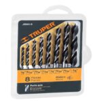 JUEGO DE 8 BROCAS CON PUNTA CENTRADORA PARA MADERA, TRUPER   11338