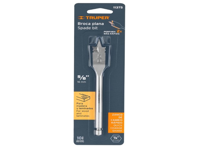 BROCA PLANA DE MANITA 5/8' PARA MADERA, TRUPER 11375 - Image 2