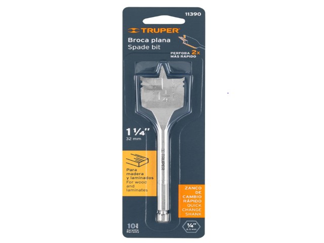 BROCA PLANA DE MANITA 1-1/4' PARA MADERA, TRUPER 11390 - Image 2