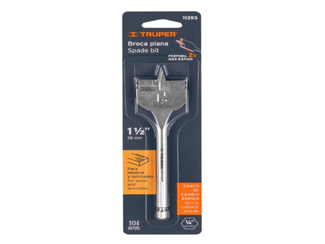 BROCA PLANA DE MANITA 1-1/2' PARA MADERA, TRUPER 11393 - Image 2
