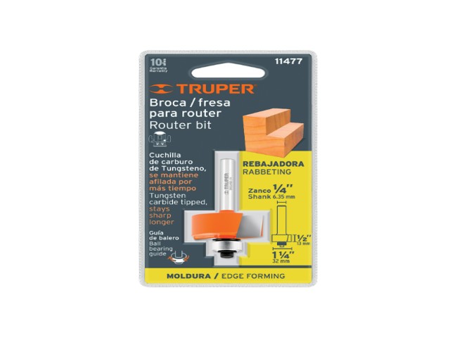 BROCA PARA ROUTER, REBAJADO, 1-1/4' CON BALERO, TRUPER 11477 - Image 2