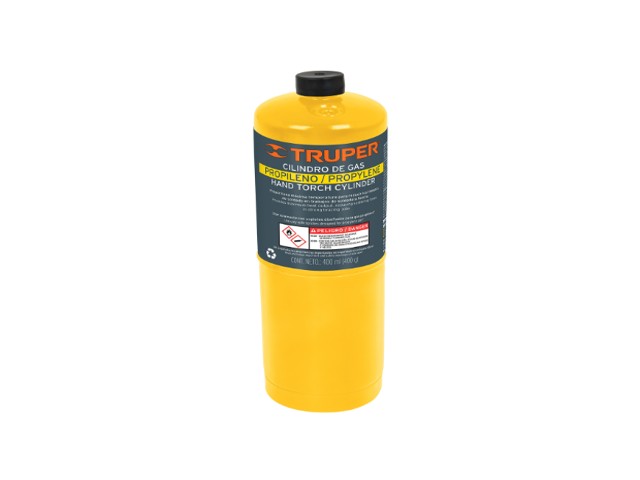 CILINDRO DE GAS PROPILENO DE 400 G, AMARILLO, TRUPER   11914