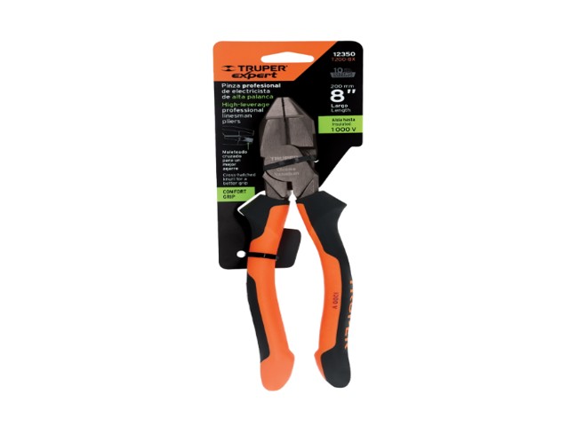 PINZA ELECTRICISTA 8' USO RUDO, ALTA PALANCA, COMFORT GRIP 12350 - Image 2