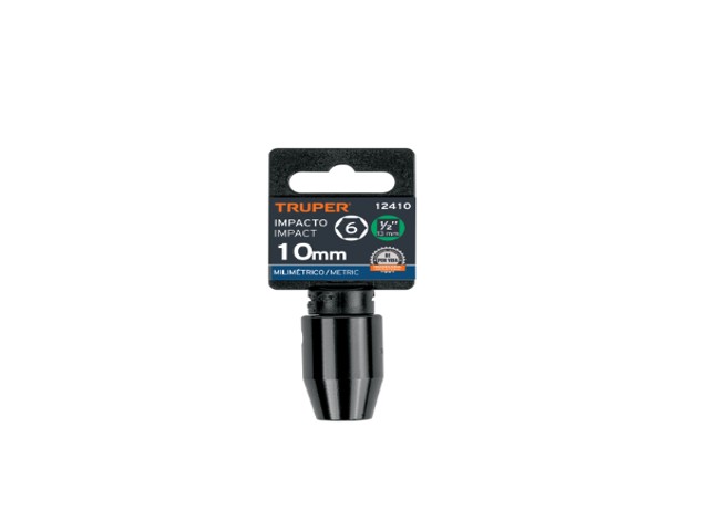 DADO CUADRO 1/2' DE IMPACTO 6 PUNTAS DE 10 MM, TRUPER 12410 - Image 2