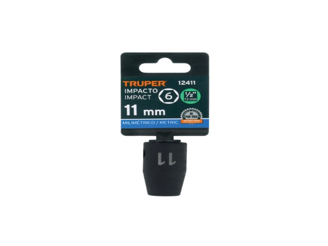DADO CUADRO 1/2' DE IMPACTO 6 PUNTAS DE 11 MM, TRUPER 12411 - Image 2