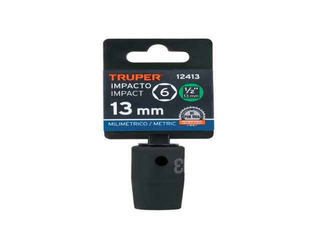 DADO CUADRO 1/2' DE IMPACTO 6 PUNTAS DE 13 MM, TRUPER 12413 - Image 2