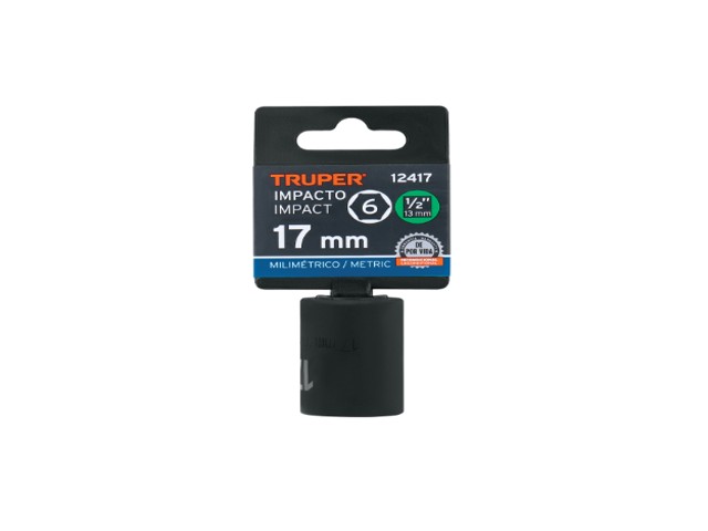 DADO CUADRO 1/2' DE IMPACTO 6 PUNTAS DE 17 MM, TRUPER 12417 - Image 2