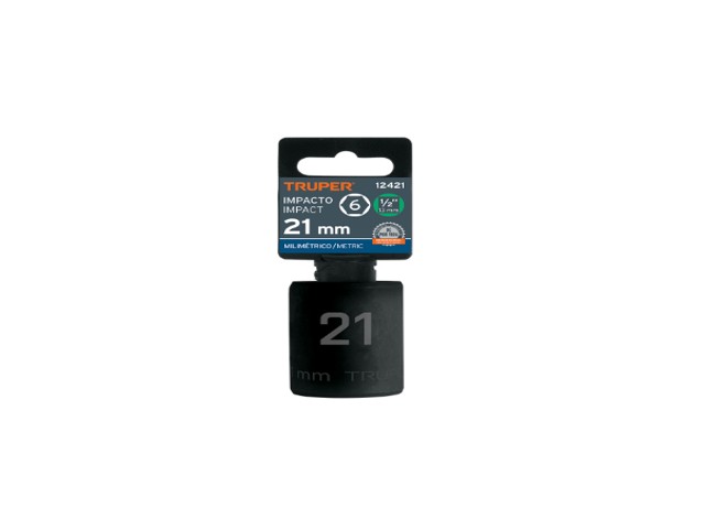 DADO CUADRO 1/2' DE IMPACTO 6 PUNTAS DE 21 MM, TRUPER 12421 - Image 2