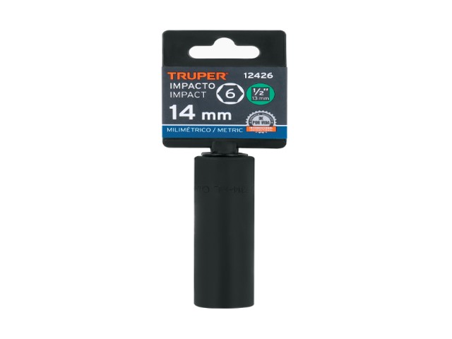 DADO LARGO CUADRO 1/2' DE IMPACTO 6 PUNTAS DE 14 MM, TRUPER 12426 - Image 2