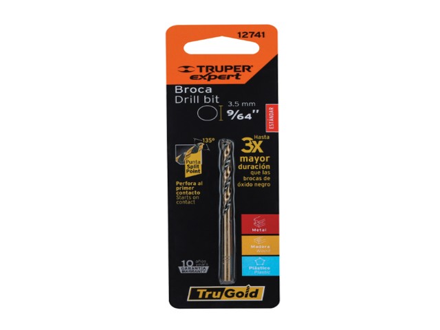 BROCA HSS 9/64' TRUGOLD PARA METAL EN BLÍSTER, EXPERT 12741 - Image 2