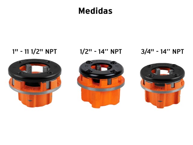JUEGO DE 4 TARRAJAS PARA TUBO DE 1/2' A 1', TRUPER 13070 - Image 2