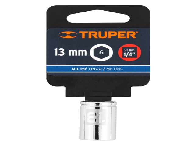 DADO DE 13 MM, 6 PUNTAS, CUADRO 1/4', TRUPER 13175 - Image 2
