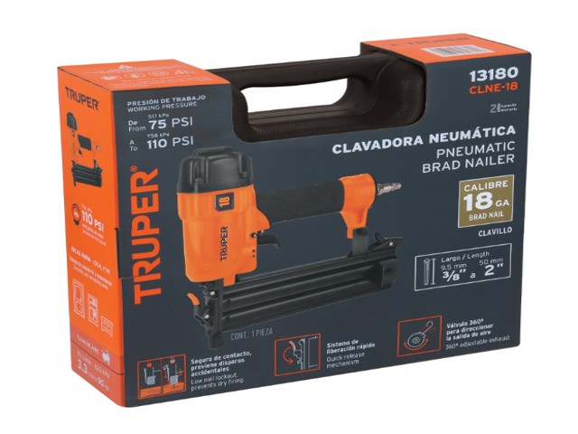 CLAVADORA NEUMÁTICA PROFESIONAL, CALIBRE 18, TRUPER 13180 - Image 2