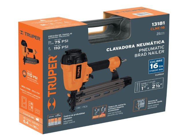 CLAVADORA NEUMÁTICA PROFESIONAL, CALIBRE 16, TRUPER 13181 - Image 2