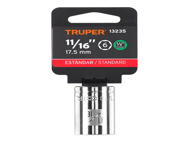 DADO DE 11/16', 6 PUNTAS, CUADRO 1/2', TRUPER 13235 - Image 2