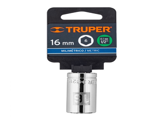 DADO DE 16 MM, 6 PUNTAS, CUADRO 1/2', TRUPER 13266 - Image 2