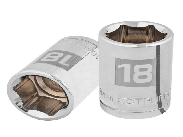 DADO DE 18 MM, 6 PUNTAS, CUADRO 1/2′, TRUPER   13268