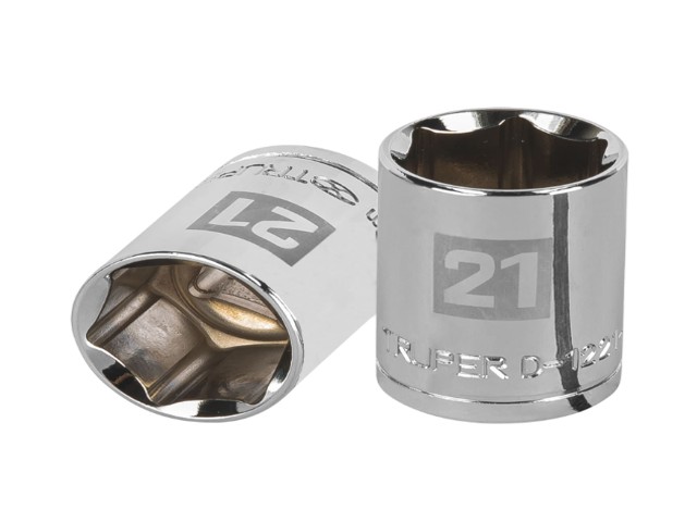 DADO DE 21 MM, 6 PUNTAS, CUADRO 1/2′, TRUPER   13271