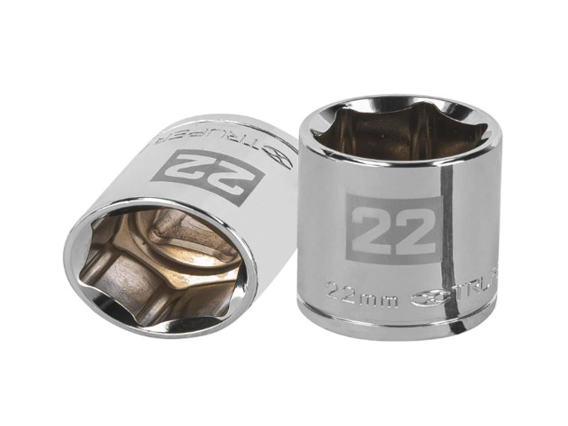 DADO DE 22 MM, 6 PUNTAS, CUADRO 1/2′, TRUPER    13272