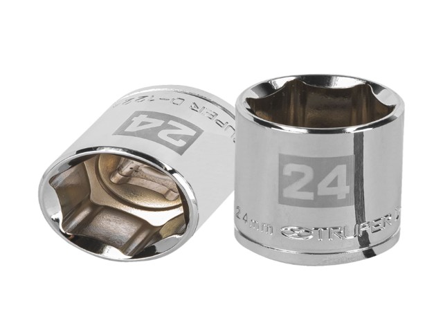 DADO DE 24 MM, 6 PUNTAS, CUADRO 1/2′, TRUPER    13274