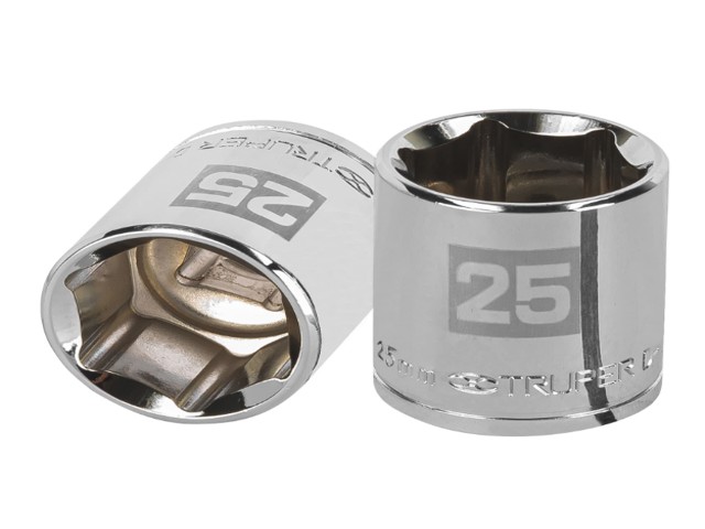 DADO DE 25 MM, 6 PUNTAS, CUADRO 1/2′, TRUPER    13275