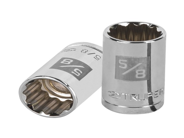 DADO DE 5/8′, 12 PUNTAS, CUADRO 1/2′, TRUPER    13304