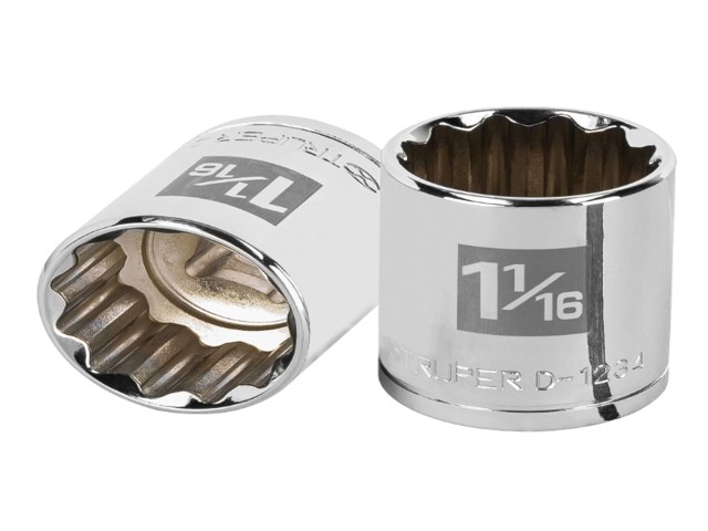 DADO DE 1-1/16′, 12 PUNTAS, CUADRO 1/2′, TRUPER   13311