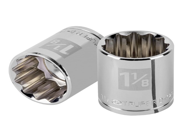 DADO DE 1-1/8′, 12 PUNTAS, CUADRO 1/2′, TRUPER   13312