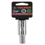 DADO LARGO DE 3/8', 6 PUNTAS, CUADRO 1/2', TRUPER  13323