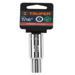 DADO LARGO DE 7/16', 6 PUNTAS, CUADRO 1/2', TRUPER   13324