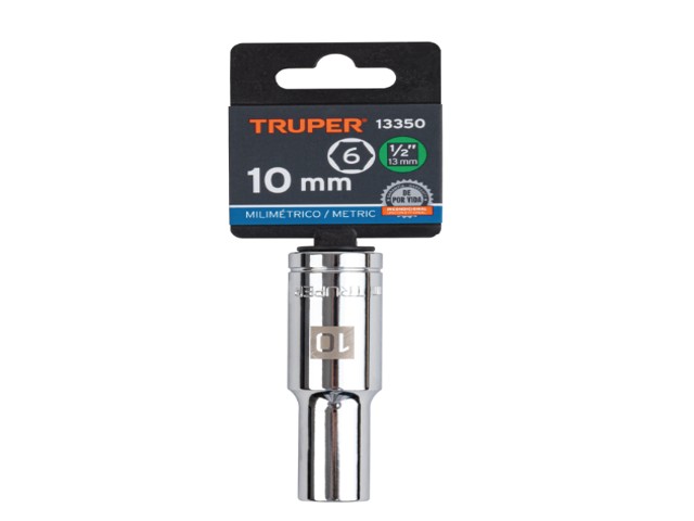 DADO LARGO DE 10 MM, 6 PUNTAS, CUADRO 1/2', TRUPER 13350 - Image 2