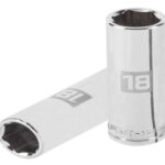 DADO LARGO DE 18 MM, 6 PUNTAS, CUADRO 1/2', TRUPER   13358