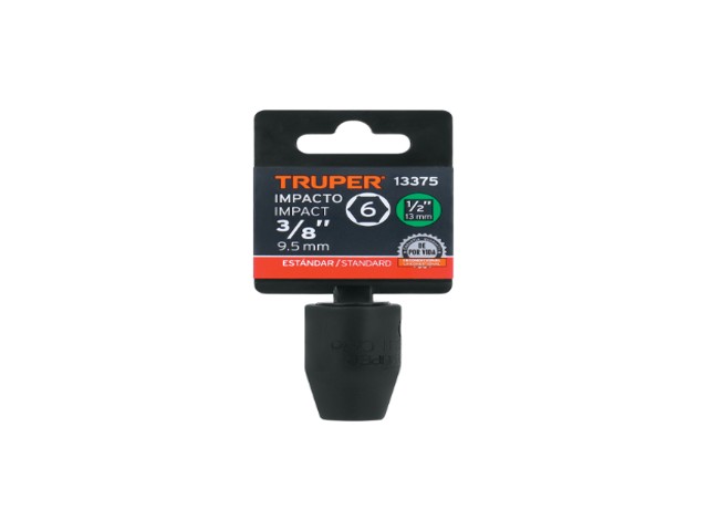 DADO DE IMPACTO DE 3/8', 6 PUNTAS, CUADRO 1/2', TRUPER 13375 - Image 2