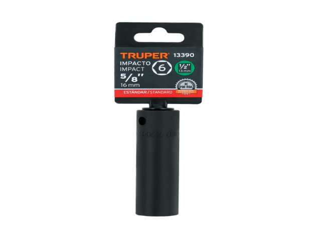 DADO LARGO IMPACTO DE 5/8', 6 PUNTAS, CUADRO 1/2', TRUPER 13390 - Image 2