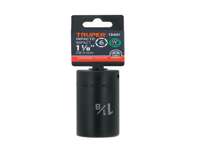 DADO LARGO IMPACTO DE 1-1/8', 6 PUNTAS, CUADRO 1/2', TRUPER 13401 - Image 2