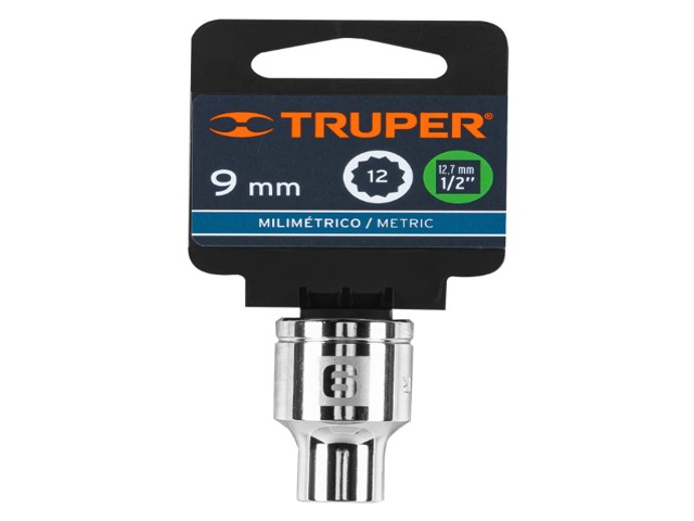 DADO DE 9 MM, 12 PUNTAS, CUADRO 1/2', TRUPER 13523 - Image 2