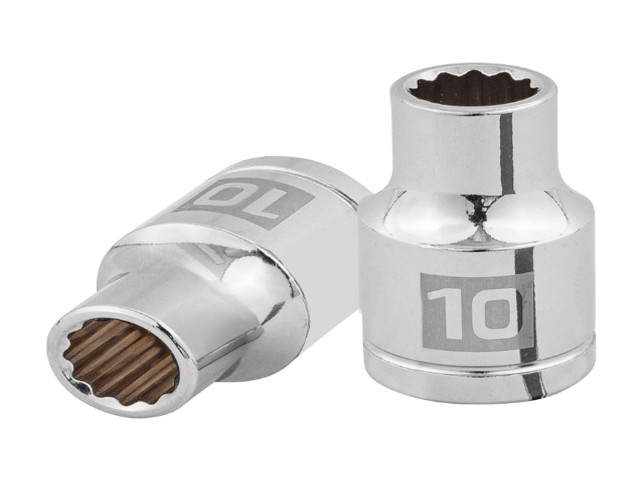 DADO DE 10 MM, 12 PUNTAS, CUADRO 1/2′, TRUPER   13524