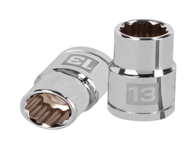 DADO DE 13 MM, 12 PUNTAS, CUADRO 1/2′, TRUPER    13527