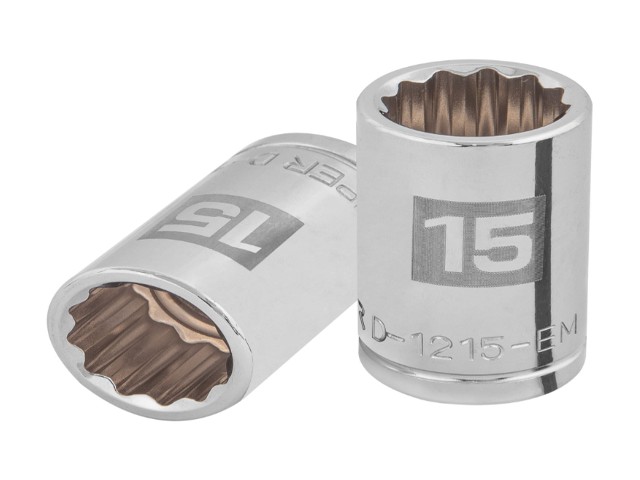 DADO DE 15 MM, 12 PUNTAS, CUADRO 1/2′, TRUPER   13529
