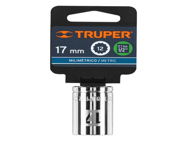DADO DE 17 MM, 12 PUNTAS, CUADRO 1/2', TRUPER 13531 - Image 2