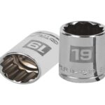 DADO DE 19 MM, 12 PUNTAS, CUADRO 1/2', TRUPER   13533