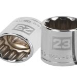 DADO DE 23 MM, 12 PUNTAS, CUADRO 1/2', TRUPER   13537