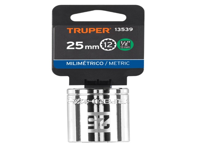 DADO DE 25 MM, 12 PUNTAS, CUADRO 1/2', TRUPER 13539 - Image 2