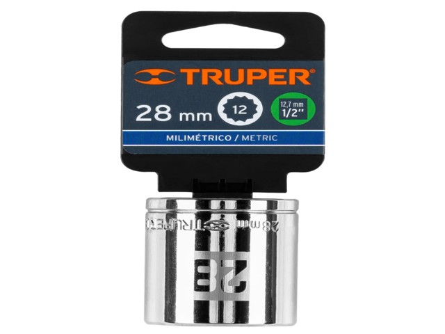 DADO DE 28 MM, 12 PUNTAS, CUADRO 1/2', TRUPER 13542 - Image 2