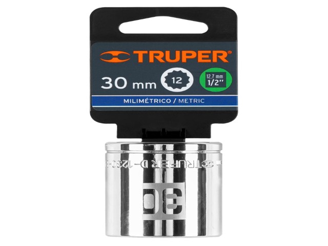 DADO DE 30 MM, 12 PUNTAS, CUADRO 1/2', TRUPER 13544 - Image 2