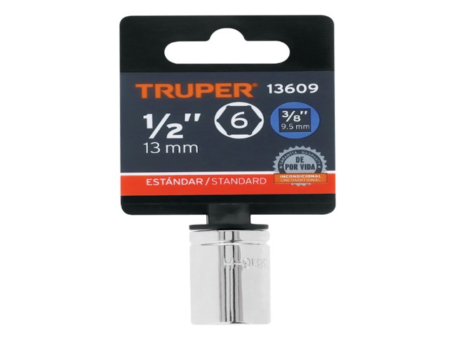 DADO DE 1/2', 6 PUNTAS, CUADRO 3/8', TRUPER 13609 - Image 2