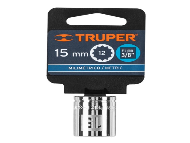DADO DE 15 MM, 12 PUNTAS, CUADRO 3/8', TRUPER 13635 - Image 2